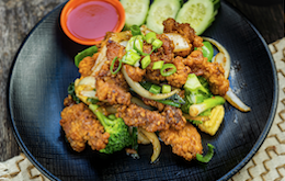 Crispy Chicken with Garlic and Pepper Sauce